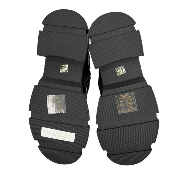 Azalea Wang One Good Reason to Stay Black Patent Strappy Boot 6 - Picture 7 of 9